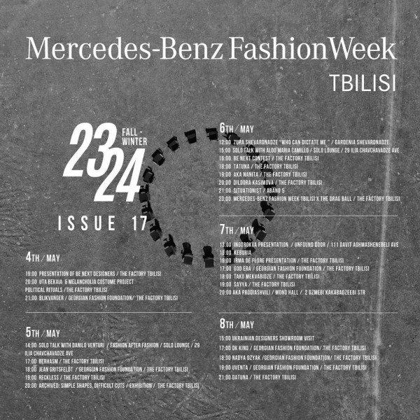 Mercedes-Benz Fashion Week Tbilisi с 4 по 8 мая – возвращение с новыми именами и коллекциями Mercedes-Benz Fashion Week Tbilisi с 4 по 8 мая – возвращение с новыми именами и коллекциями