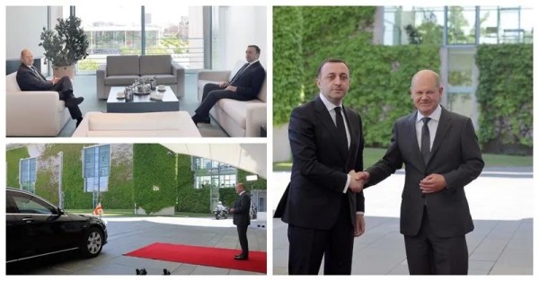 Ираклий Гарибашвили встретился с Олафом Шольцем — о чем говорили лидеры: администрация правительства распространяет фото и информацию из Берлина