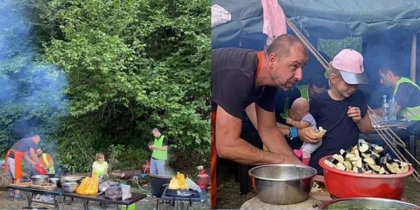 «Повар-чех, спасшийся во время стихии в Шови, остался на месте и готовит еду на 400 человек»