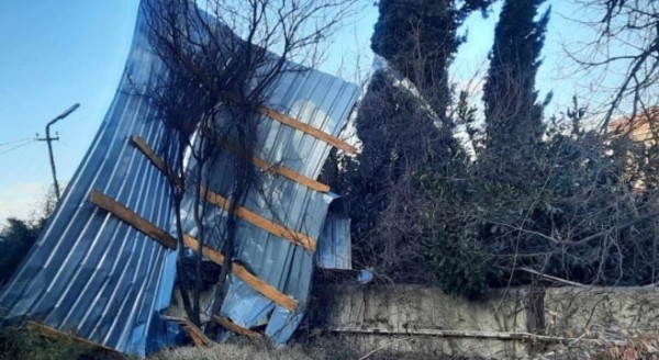 Чрезвычайная ситуация в Грузии: ураганный ветер сносил крыши и вырывал деревья с корнем Чрезвычайная ситуация в Грузии: ураганный ветер сносил крыши и вырывал деревья с корнем