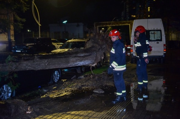 В Батуми ликвидируют последствиях урагана В Батуми ликвидируют последствиях урагана