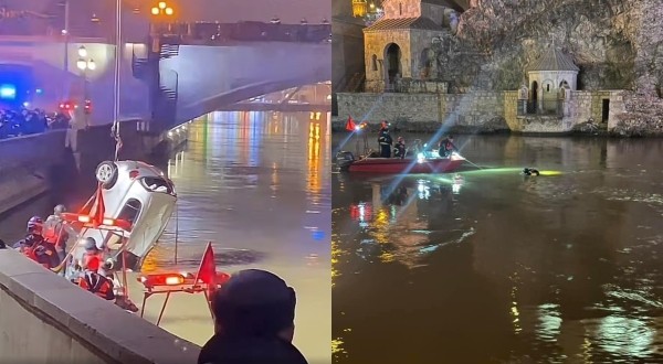 Машина упала в реку с моста в центре Тбилиси, один человек погиб