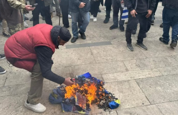 Тбилисский городской суд отпустил под залог члена «Альт-инфо», который сжег флаг ЕС