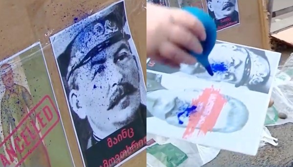 В Тбилиси провели акцию-перформанс в поддержку задержанной активистки Наты Перадзе