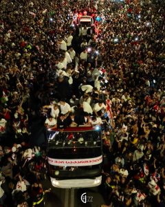 Грузия отметила участие футбольной сборной в Евро 2024 грандиозной акцией