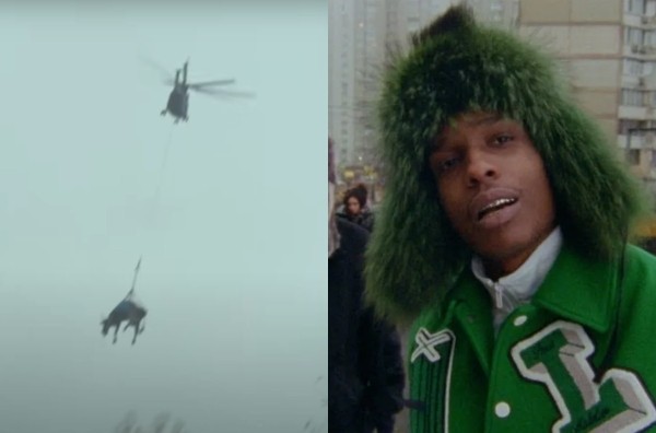 В новом клипе американского рэпера A$AP Rocky повторили сцену с коровой из «Мимино»