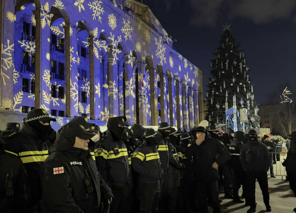 В Тбилиси отменили церемонию зажжения новогодней елки на фоне протестной акции В Тбилиси отменили церемонию зажжения новогодней елки на фоне протестной акции