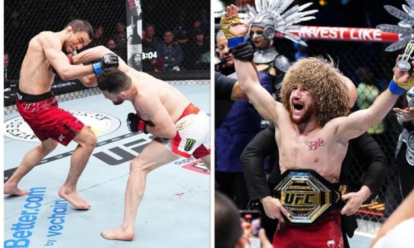 Мераб Двалишвили победил Умара Нурмагомедова и защитил чемпионский пояс UFC Мераб Двалишвили победил Умара Нурмагомедова и защитил чемпионский пояс UFC