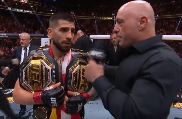 Илия Топурия одержал победу над Оливейра и стал чемпионом UFC в легком весе