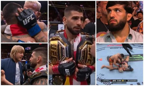 Илия Топурия одержал победу над Оливейра и стал чемпионом UFC в легком весе