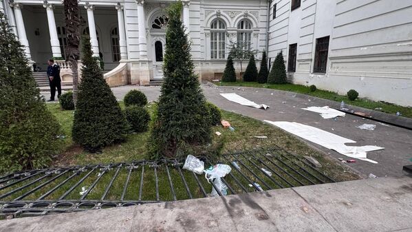 Утро в Тбилиси после ночных протестов - фото