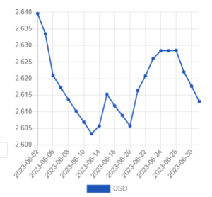 Официальный курс лари на 1-3 июля к доллару и евро